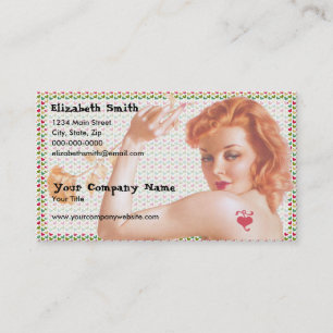 Retro 1940s Love V3 Business Card
