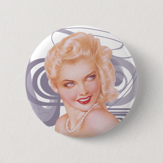 Retro 1940s Pinup 6 Cm Round Badge