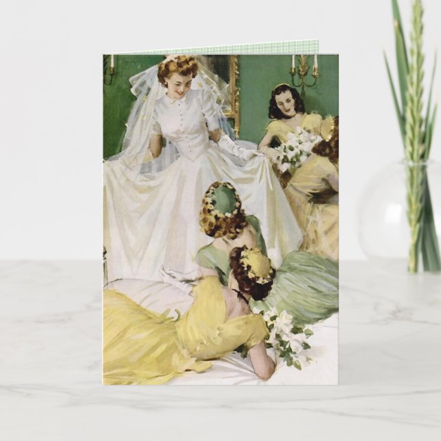 Retro 1940s Wedding Card (Front)