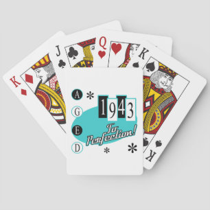 Retro 1943 80th Birthday Playing Cards