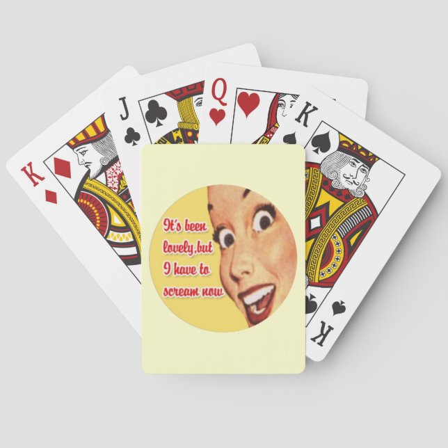 Retro 1950 Housewife Funny Playing Cards (Back)