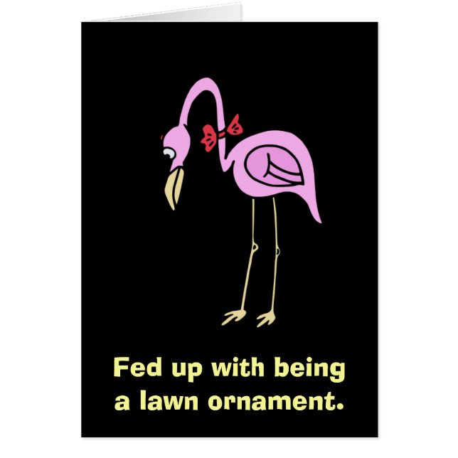 Retro 1950 Lawn Ornament Card (Front)
