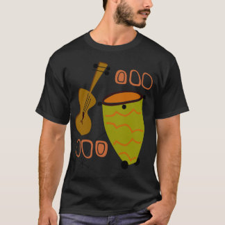 Retro 1950's Abstract Guitar & Bongo Shirt