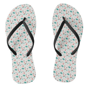 Retro 1950s Atomic Starburst & Orbiting Atoms Flip Flops
