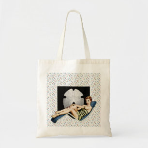 Retro 1950s Beach Pinup Tote Bag
