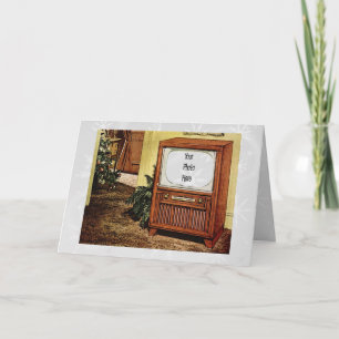 Retro 1950s Christmas TV Holiday Card
