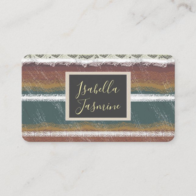 Retro, 1950's, Colors, Orange, Old,  business card (Front)