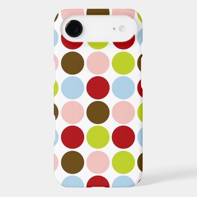 Retro 1950s Colour Polka Dots iPhone 4 Case (Back)
