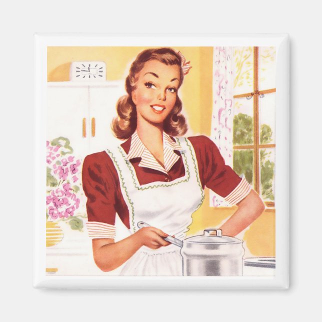 Retro 1950s Cook Magnet (Front)