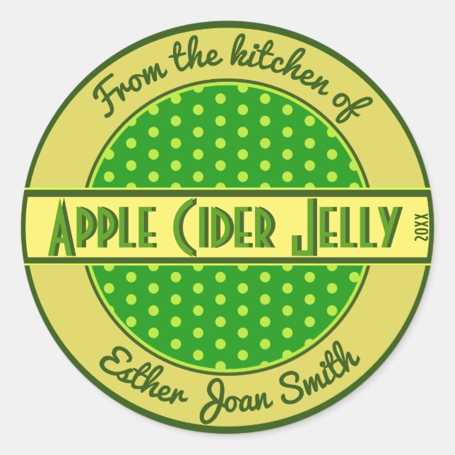 Retro 1950s Custom Homemade Food Label (Front)