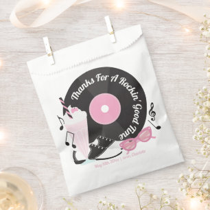 Retro 1950s Diner Birthday Favour Bags – Sock Hop 