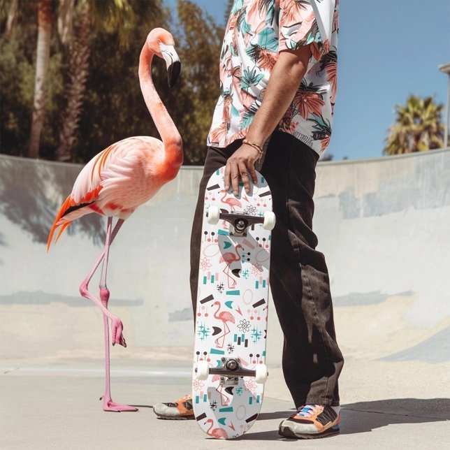 Retro 1950's Flamingo Skateboard (Creator Uploaded)