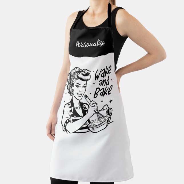 Retro 1950s Glam Girl Funny Sarcastic Quote Apron (Insitu)