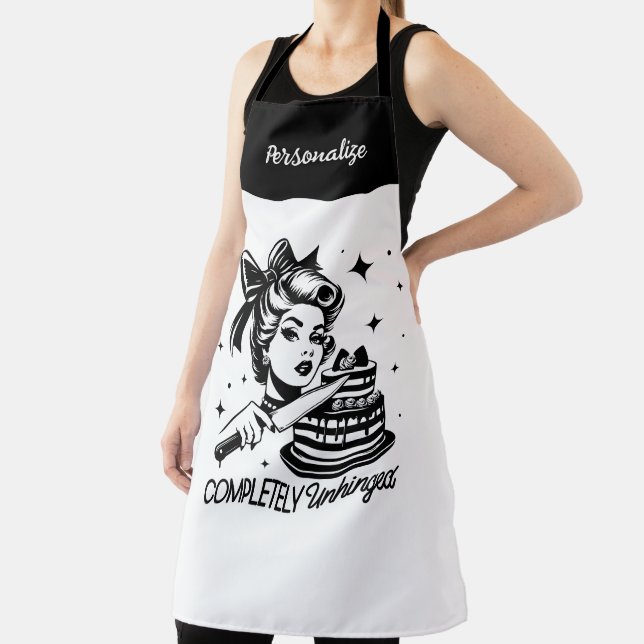 Retro 1950s Glam Girl Funny Sarcastic Quote Apron (Insitu)