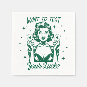 Retro 1950s Glam Girl Funny Sarcastic Quote Napkin