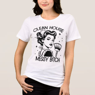 Retro 1950s Glam Girl Funny Sarcastic Quote Tri-Blend Shirt
