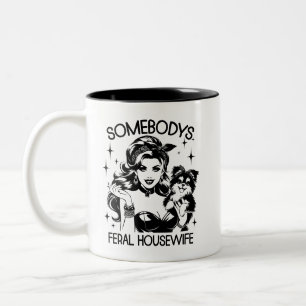 Retro 1950s Glam Girl Funny Sarcastic Quote Two-Tone Coffee Mug