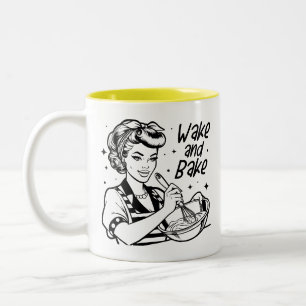Retro 1950s Glam Girl Funny Sarcastic Quote Two-Tone Coffee Mug