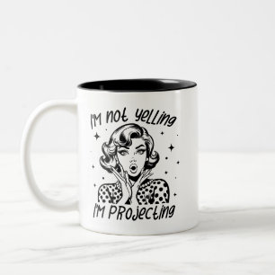 Retro 1950s Glam Girl Funny Sarcastic Quote Two-Tone Coffee Mug