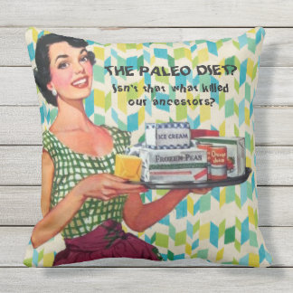 Retro 1950s Housewife Humourous Quote Illustration Cushion