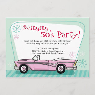 Retro 1950's Invitation