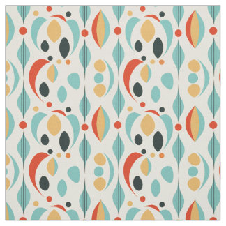 Retro 1950's Mid-Century Modern Pattern Fabric