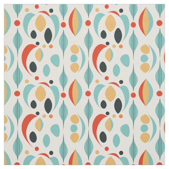 Retro 1950's Mid-Century Modern Pattern Fabric (Swatch)