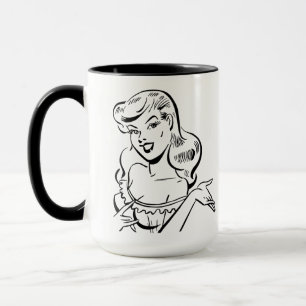 Retro 1950s Pin-Up Comic Girl Mug