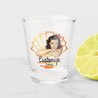 Retro 1950s Pinup Girl Shot glass