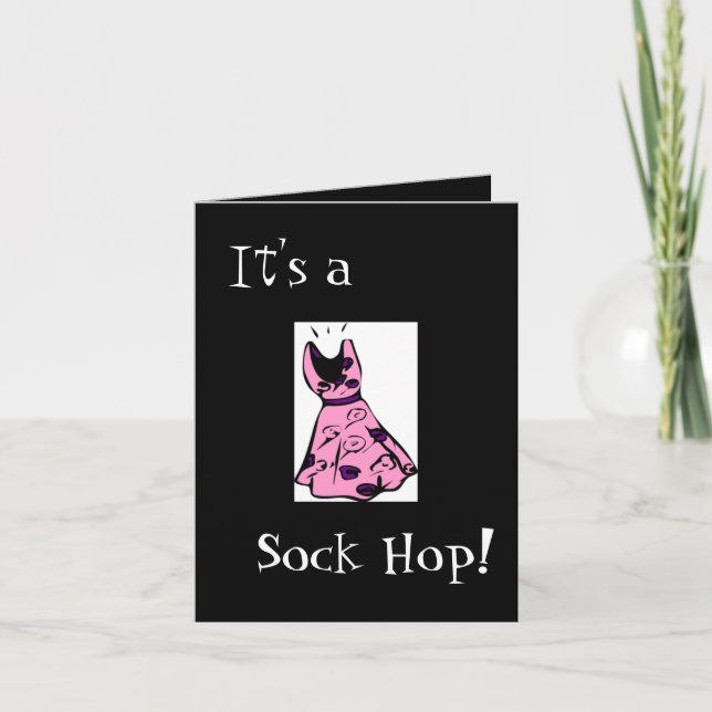 Retro 1950s Sock Hop Invitation (Front)