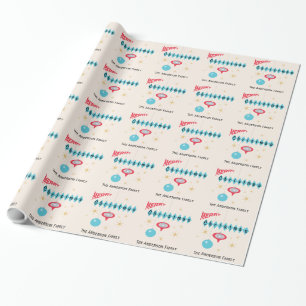 Retro 1950's Style Christmas Personalised Wrapping Paper