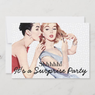 Retro 1950s Surprise Birthday Party Invitation
