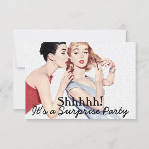 Retro 1950s Surprise Birthday Party V2 Invitation