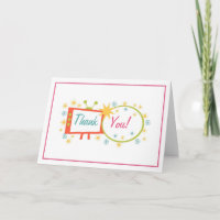 Retro 1950's Themed Thank You Card