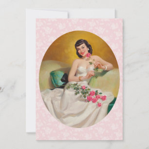 Retro 1950s Valentines Day Dinner Invitation