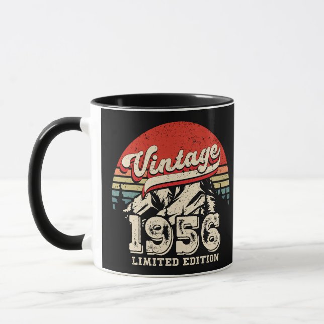 Retro 1956 Birthday Gift Vintage 70th Bday Mug (Left)