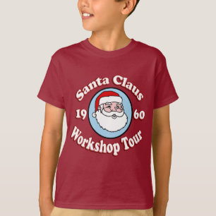 Retro 1960 Santa Claus Workshop Tour T-Shirt 