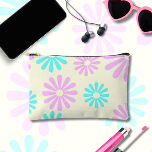 Retro 1960s 1970s Flower Power Accessory Pouch