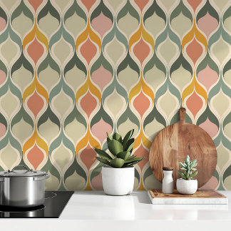 Retro 1960s Geometric Peel & Stick Wallpaper