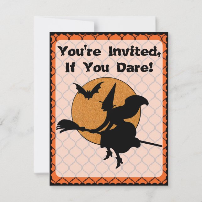 Retro 1960s Halloween Party Invitation (Front)