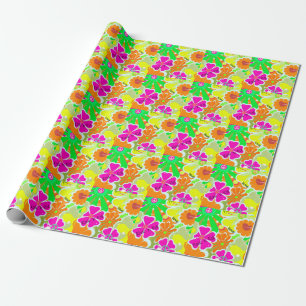 Retro 1960s: Peace, Love, Rock and Roll Wrapping Paper