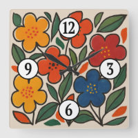 Retro 1960s Style Floral Pattern