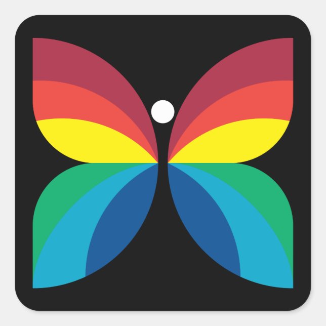 Retro 1966-1974 square sticker (Front)