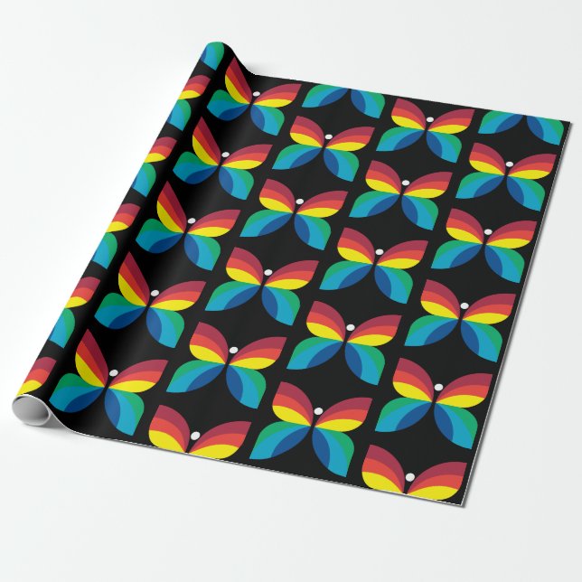 Retro 1966-1974 wrapping paper (Unrolled)