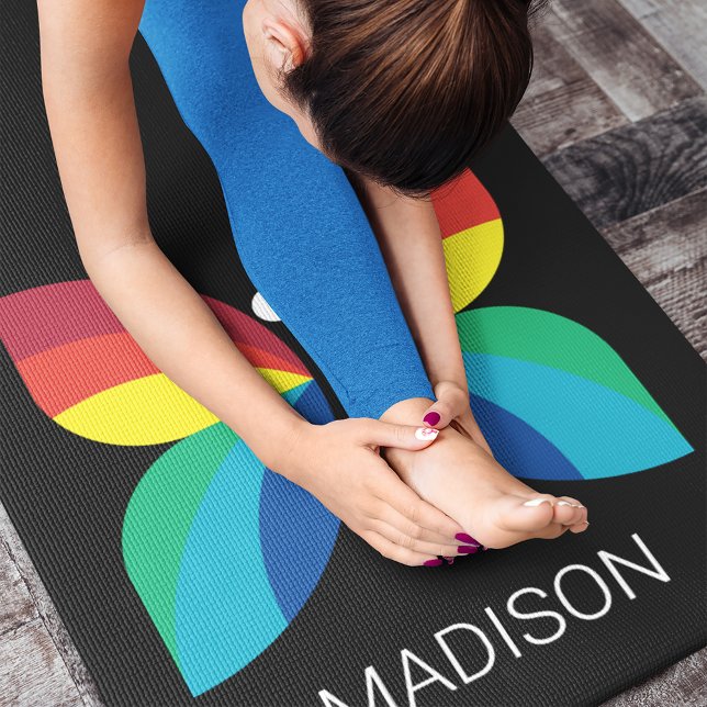 Retro 1966-1974 yoga mat (Person on yoga mat)