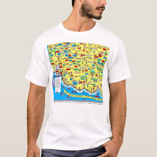 Retro 1966 Cincinnati, Ohio map t-shirt