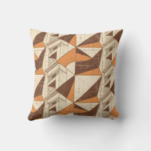 Retro 1970s Geometric Arch Pattern in Burnt Sienna