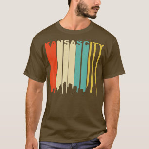 Retro 1970s Kansas City Missouri Downtown Skyline T-Shirt