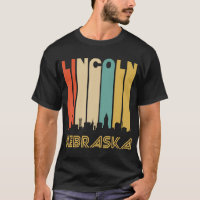 Retro 1970'S Lincoln Nebraska Downtown Skyline