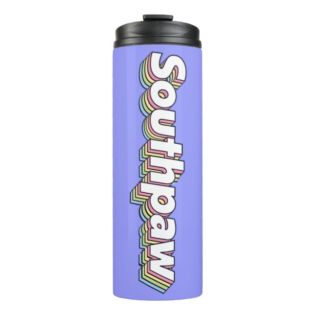 Retro 1970s pastel Southpaw Thermal Tumbler (Front)